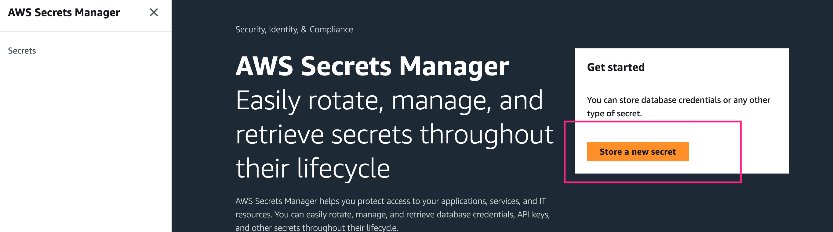 AWS Secret Manager