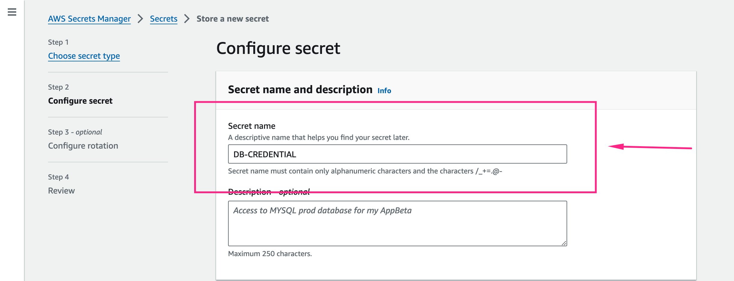 AWS Secret Manager