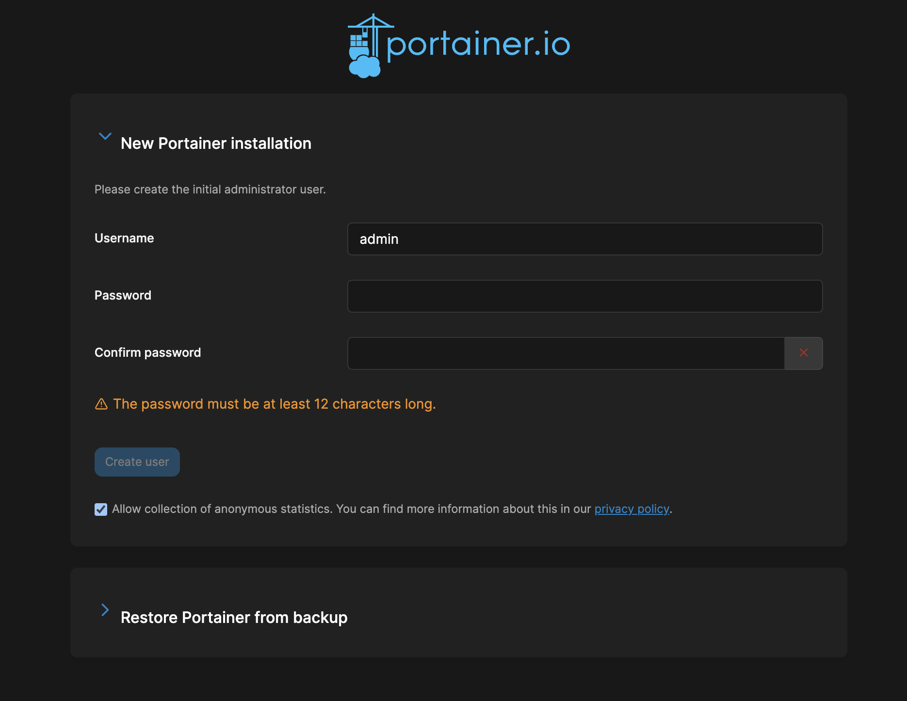 portainer-login